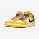 Air Jordan 1 Retro Mid Se Gs Lakers Bq6931 700 Bianca Shop Online