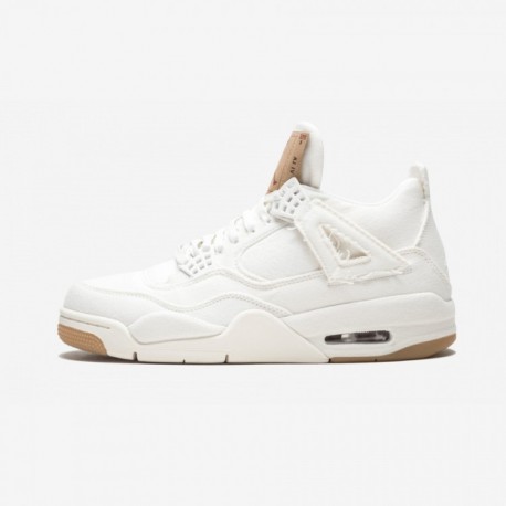 Air Jordan 4 Retro Levis Nrg White Denim Ao2571 100 Bianca Jordan Shoes