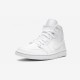 Wmns Air Jordan 1 Mid Triple White Patent Leather Bq6472 111 Bianca Jordan Shoes