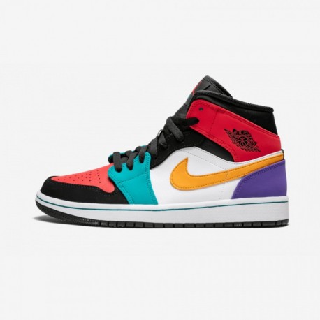 Air Jordan 1 Mid Multicolor 554724 125 Multicolore In 2021