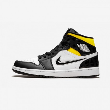 Air Jordan 1 Mid Quai 54 Cj9219 001 Nero For Sale