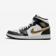 Air Jordan 1 Mid Se Black Gold Patent Leather 852542 007 Nero Shop Online