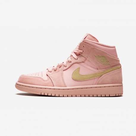 Air Jordan 1 Mid Se Coral Stardust 852542 600 Rosa Factory Outlet