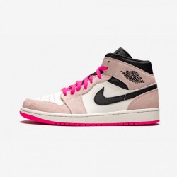 Air Jordan 1 Mid Se Crimson Tint Hyper Pink 852542 801 Rosa Jordan Shoes