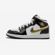 Air Jordan 1 Mid Se Gs Black Gold Patent Leather Bq6931 007 Nero Outlet Shop