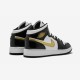 Air Jordan 1 Mid Se Gs Black Gold Patent Leather Bq6931 007 Nero Outlet Shop