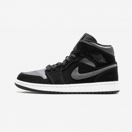 Air Jordan 1 Mid Se Nylon Black Grey 852542 012 Nero For Sale