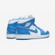 Air Jordan 1 Mid Unc 554724 106 Blu In 2021