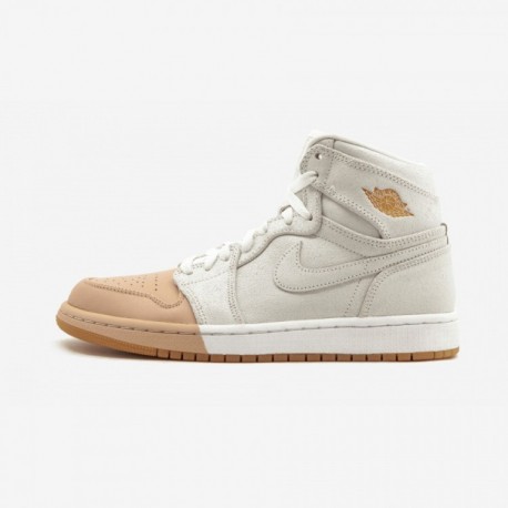 Wmns Air Jordan 1 Ret Hi Prem Tan Dipped Ah7389 107 Marrone For Sale